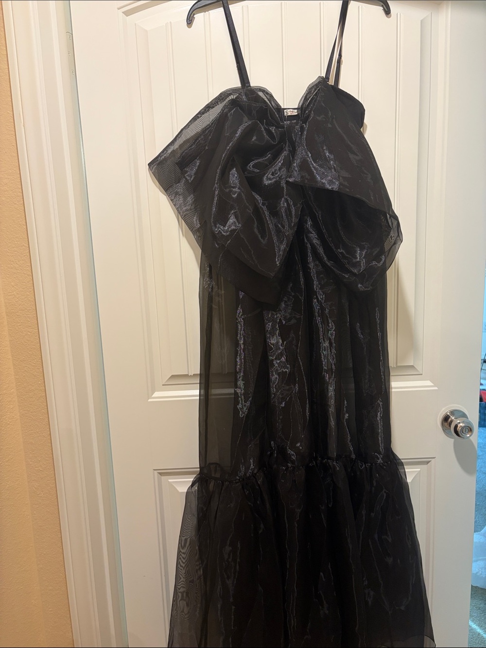 NWT Free People Black Sheer Ruffled Bodysuit